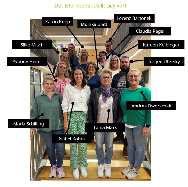 Foto des Elternbeirats der Grundschule mit seinen Mitgliedern